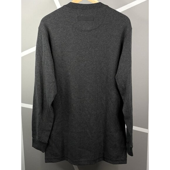 NWT Duluth Trading Co. Burly Thermal Relaxed Fit Henley Men’s M Charcoal Grey - Picture 2 of 15